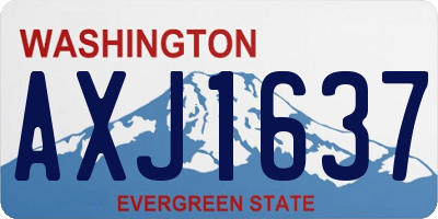 WA license plate AXJ1637