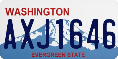 WA license plate AXJ1646