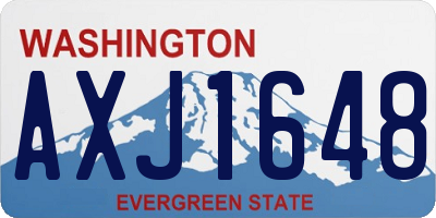 WA license plate AXJ1648