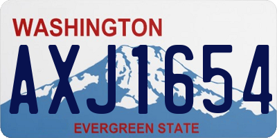WA license plate AXJ1654