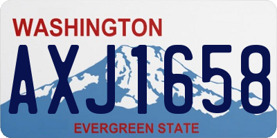 WA license plate AXJ1658