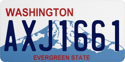 WA license plate AXJ1661