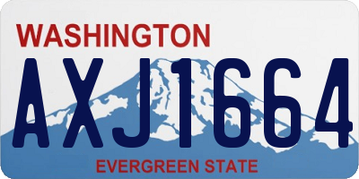 WA license plate AXJ1664