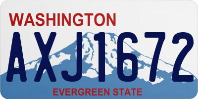 WA license plate AXJ1672