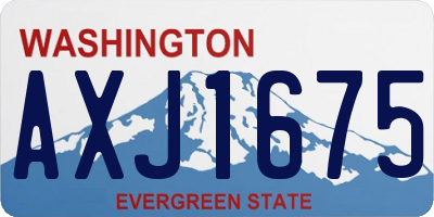 WA license plate AXJ1675