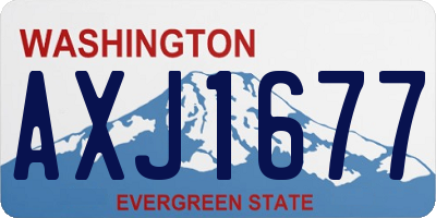 WA license plate AXJ1677