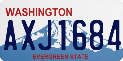 WA license plate AXJ1684