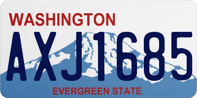 WA license plate AXJ1685
