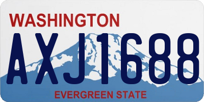 WA license plate AXJ1688