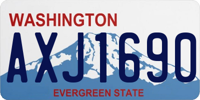 WA license plate AXJ1690
