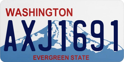 WA license plate AXJ1691