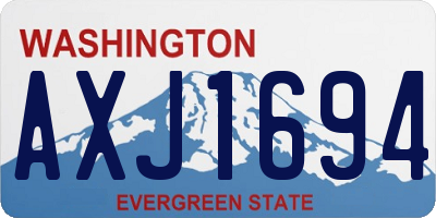 WA license plate AXJ1694