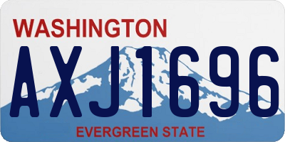 WA license plate AXJ1696