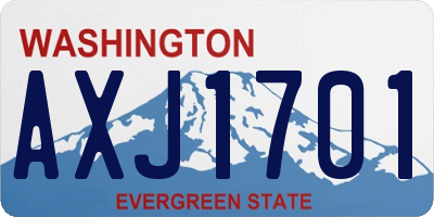 WA license plate AXJ1701