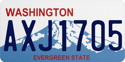 WA license plate AXJ1705
