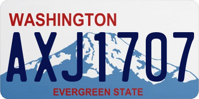 WA license plate AXJ1707