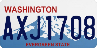 WA license plate AXJ1708