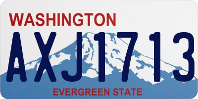 WA license plate AXJ1713