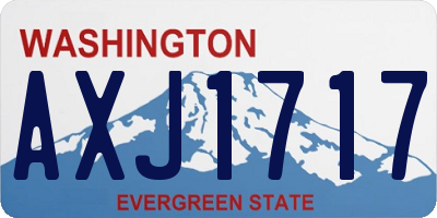 WA license plate AXJ1717