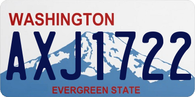 WA license plate AXJ1722