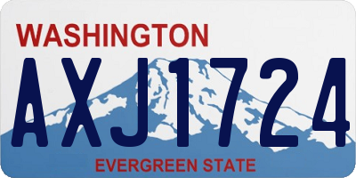 WA license plate AXJ1724