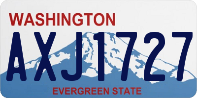 WA license plate AXJ1727