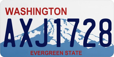 WA license plate AXJ1728