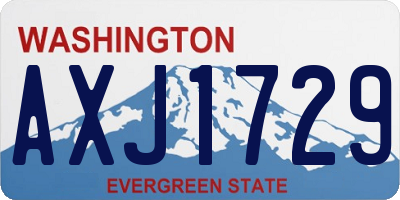 WA license plate AXJ1729