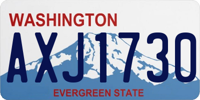 WA license plate AXJ1730