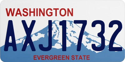 WA license plate AXJ1732