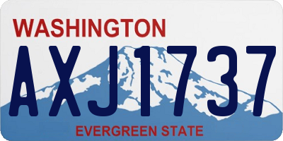 WA license plate AXJ1737