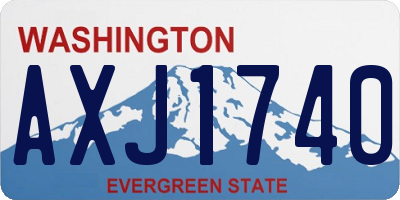 WA license plate AXJ1740