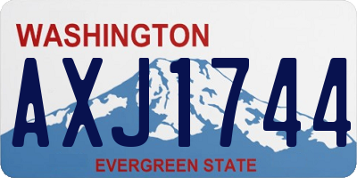 WA license plate AXJ1744