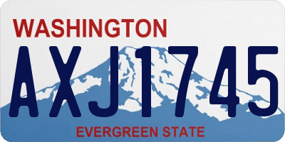 WA license plate AXJ1745