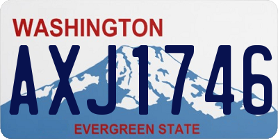 WA license plate AXJ1746