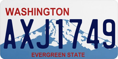 WA license plate AXJ1749