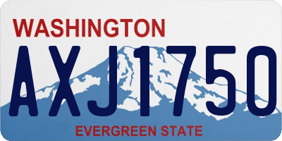 WA license plate AXJ1750