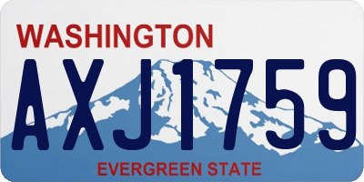 WA license plate AXJ1759