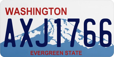 WA license plate AXJ1766