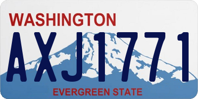 WA license plate AXJ1771