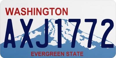 WA license plate AXJ1772