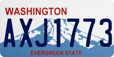 WA license plate AXJ1773