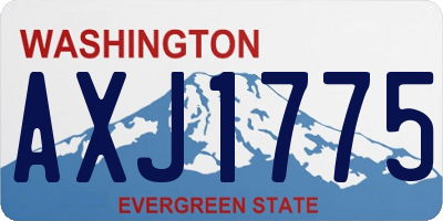 WA license plate AXJ1775