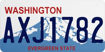 WA license plate AXJ1782