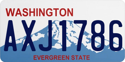 WA license plate AXJ1786