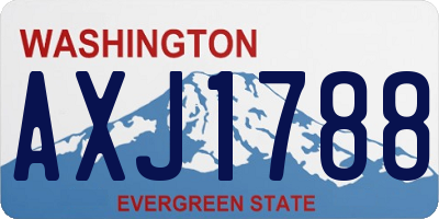 WA license plate AXJ1788