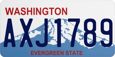 WA license plate AXJ1789