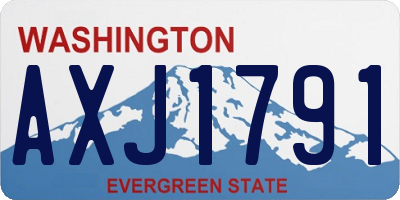 WA license plate AXJ1791