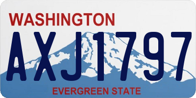WA license plate AXJ1797