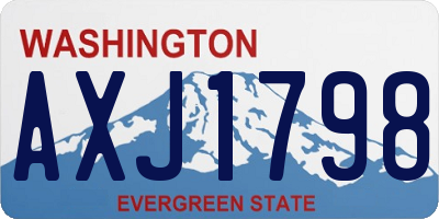 WA license plate AXJ1798